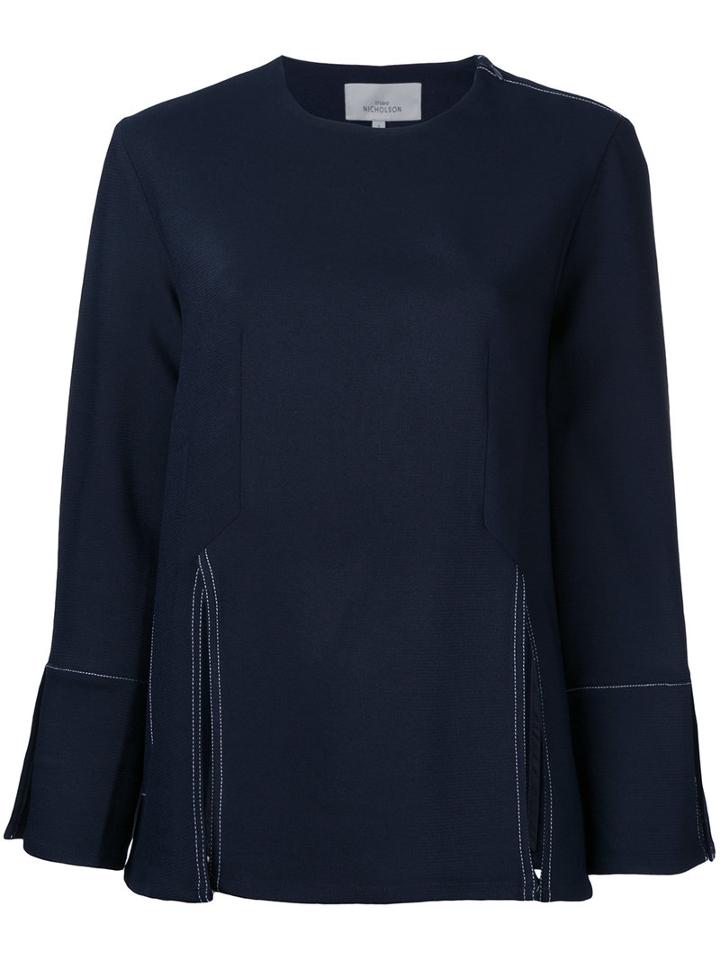 Studio Nicholson Cut-out Detail Top, Women's, Size: 0, Blue, Spandex/elastane/viscose/virgin Wool