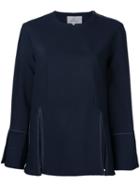 Studio Nicholson Cut-out Detail Top, Women's, Size: 0, Blue, Spandex/elastane/viscose/virgin Wool