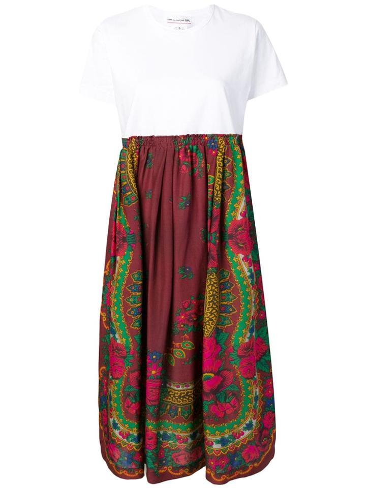 Comme Des Garçons Girl Hybrid Midi Dress - White