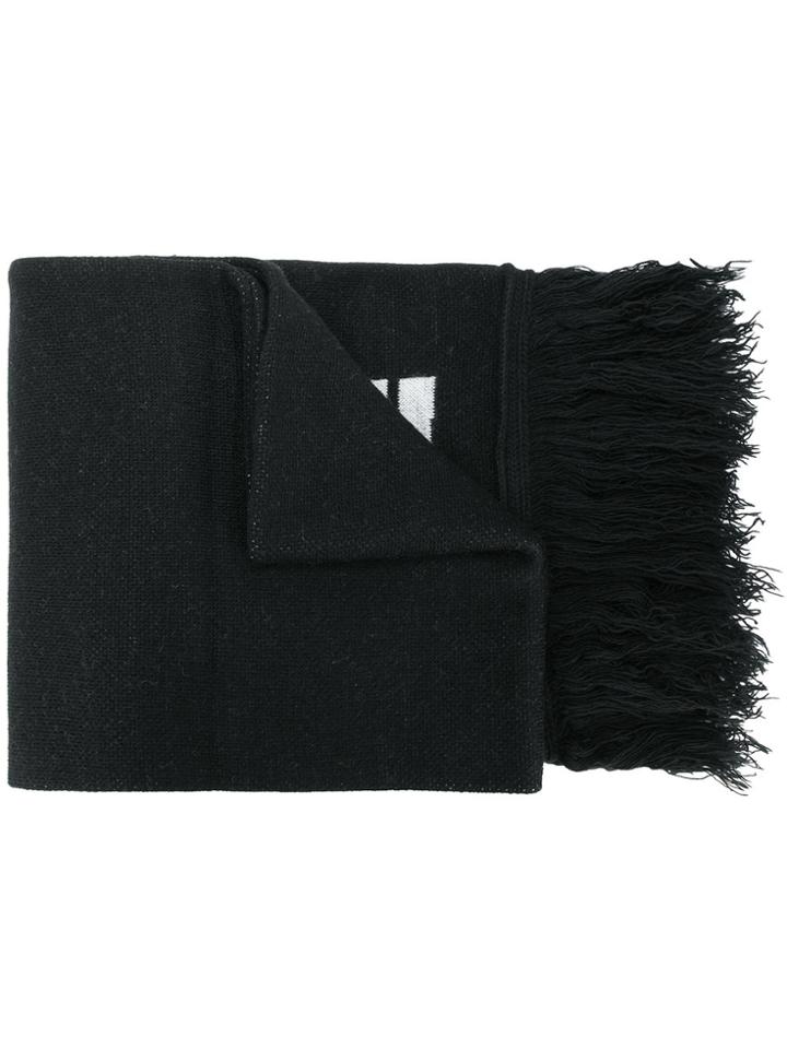 Off-white Intarsia Scarf - Black
