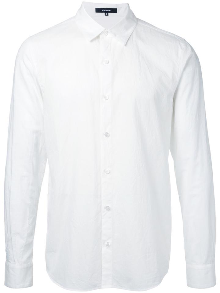 Attachment - Semi-sheer Shirt - Men - Cotton/linen/flax - 3, White, Cotton/linen/flax