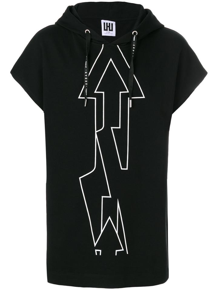 Les Hommes Urban Shortsleeved Hoodie - Black