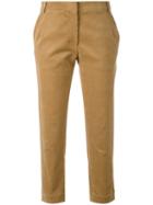 Peter Jensen - Cropped Corduroy Trousers - Women - Cotton/spandex/elastane - S, Brown, Cotton/spandex/elastane
