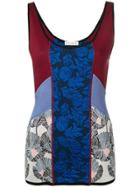 Etro Floral Panelled Vest Top - Blue