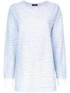 Bassike Striped Sweatshirt, Women's, Size: 6, White, Cotton/nylon