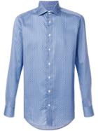 Etro - Micro Print Shirt - Men - Cotton - 45, Blue, Cotton
