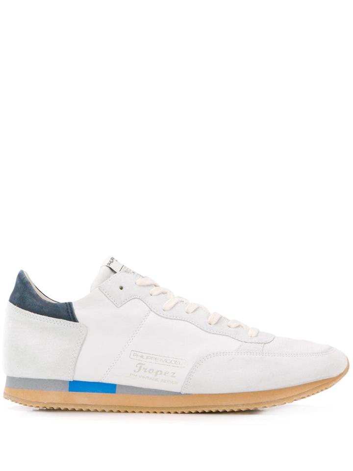 Philippe Model Panel Lace-up Sneakers - White