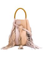 Sara Battaglia Jasmine Shoulder Bag, Women's, Nude/neutrals, Calf Leather