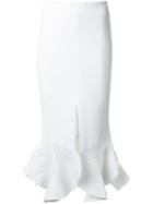 Christopher Esber Ruffle Leaf 'release' Skirt, Women's, Size: 6, White, Polyester