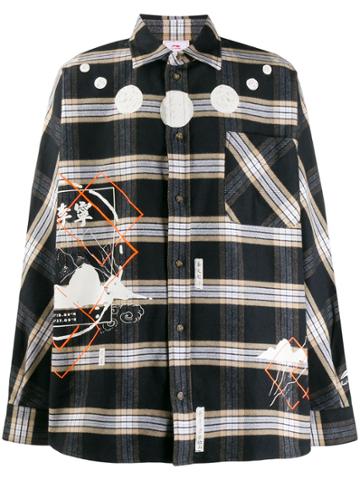 Li-ning Check And Print Winter Shirt - Black