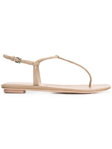 Prada T-bar Sandals - Neutrals