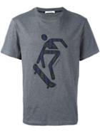 Carven Plaid Applique T-shirt, Men's, Size: Large, Grey, Cotton