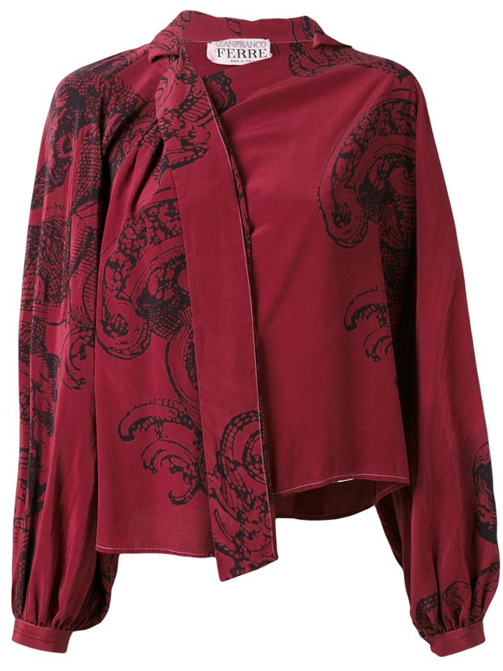 Gianfranco Ferre Vintage Printed Shirt - Red