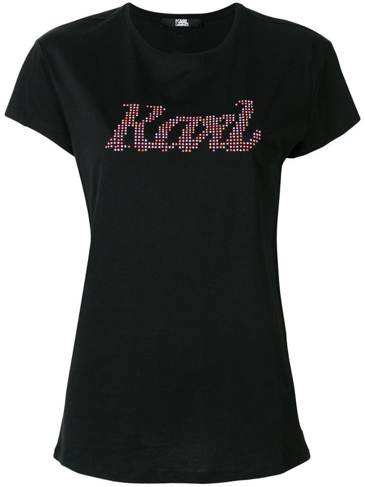 Karl Lagerfeld Dotted-print T-shirt - Black