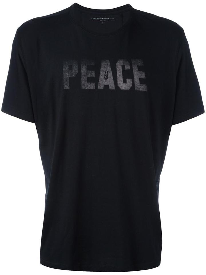 John Varvatos 'peace & Freedom' T-shirt, Men's, Size: Small, Black, Cotton/modal