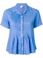 Aspesi Short-sleeve Pleated Shirt - Blue