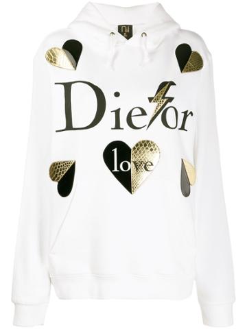 Nil & Mon Printed Hoodie - White