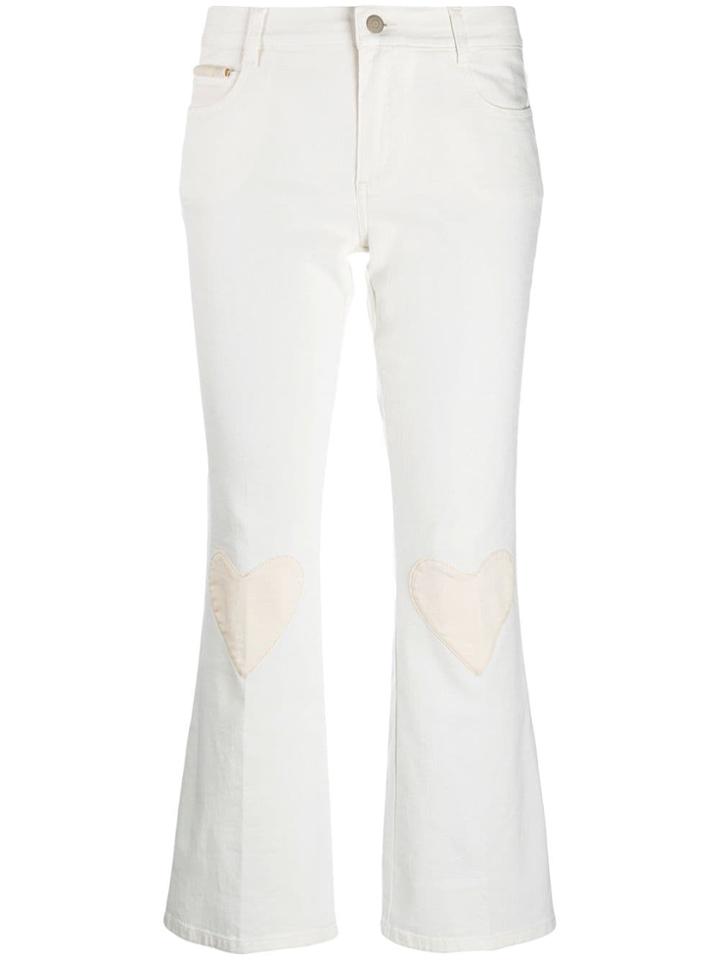 Stella Mccartney Kick-flare Patch Jeans - White