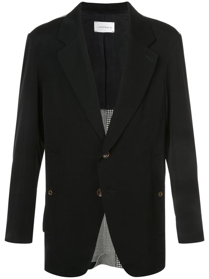 Song For The Mute Photo Print Blazer - Black