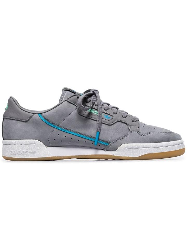 Adidas Grey Continental 80 Leather Sneakers