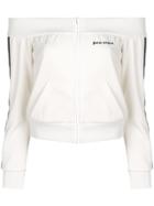 Palm Angels Off-shoulder Track Jacket - White