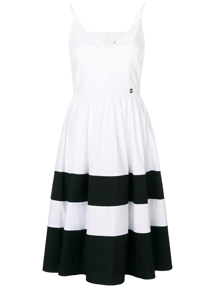Twin-set Colour-block Flared Dress - White