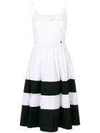 Twin-set Colour-block Flared Dress - White