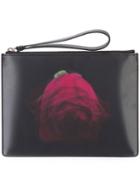 Christopher Kane - Digital Print Zip Clutch - Women - Calf Leather/polypropylene - One Size, Black, Calf Leather/polypropylene