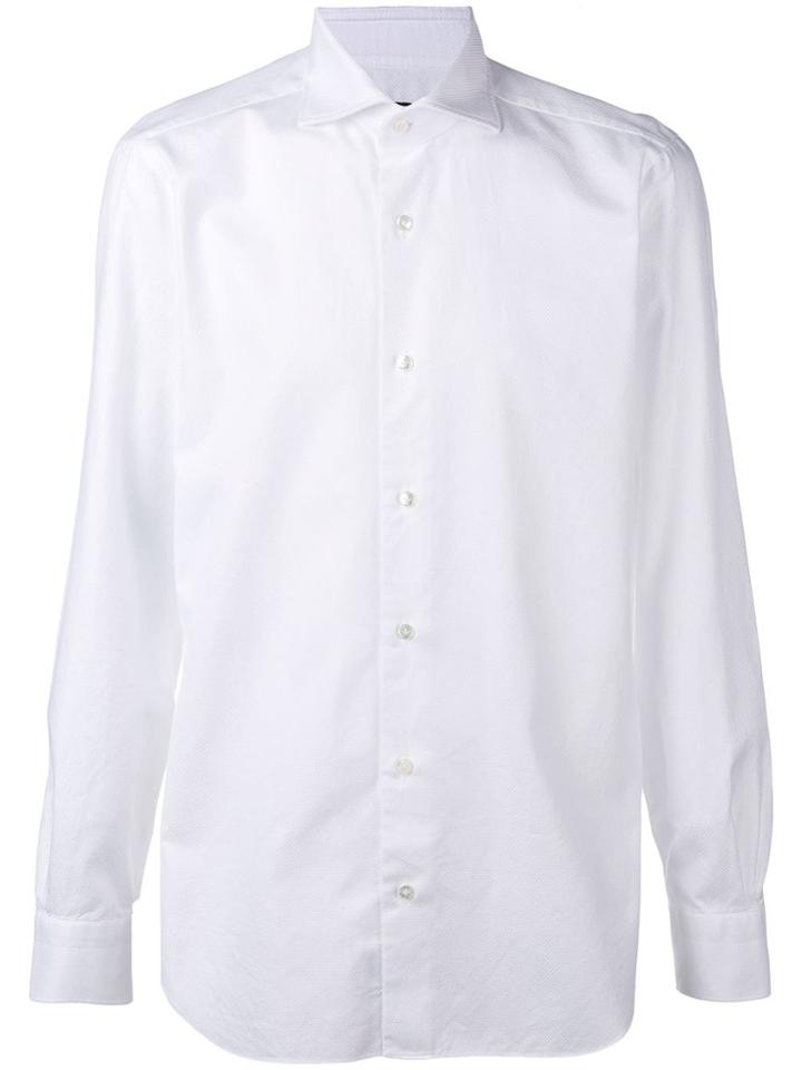 Barba Point-collar Shirt - White