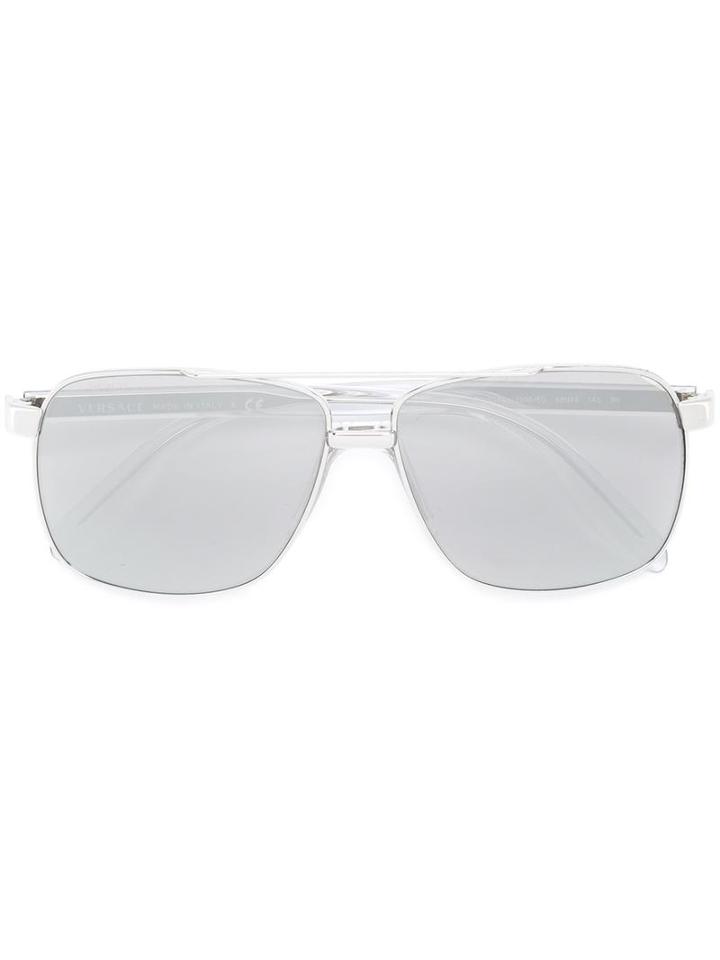 Versace 'pop Chic Greca' Sunglasses, Men's, Grey, Metal (other)/plastic