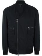 Helmut Lang V-neck Bomber Jacket - Black