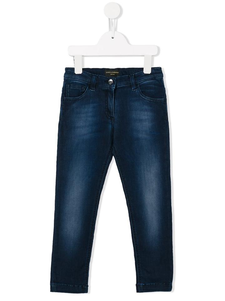 Dolce & Gabbana Kids Slim-fit Jeans, Boy's, Size: 6 Yrs, Blue