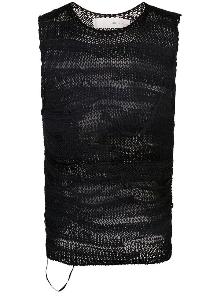 Isabel Benenato Knitted Vest - Black