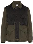 Cp Company Cp Hdded Jkt W Frnt Pckt Olv - Green