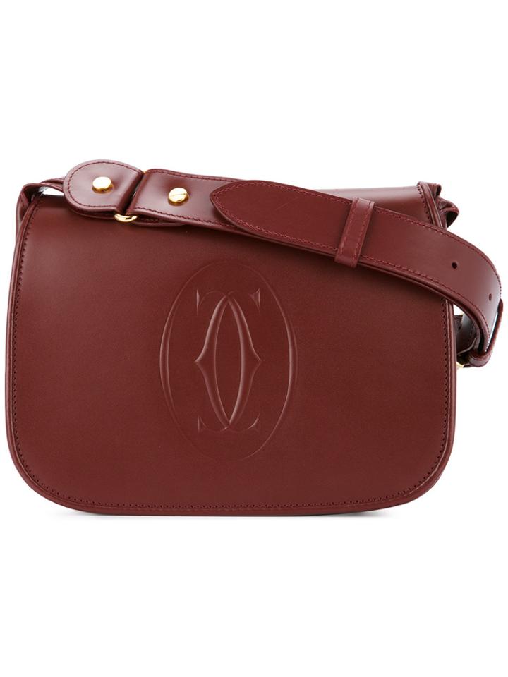 Cartier Vintage Logos Handbag - Red