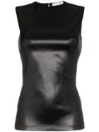 Givenchy Sleeveless Faux Leather Top - Black