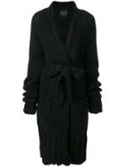 Roberto Collina Belted Cardi-coat - Black