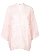 P.a.r.o.s.h. Embroidered Cashmere Cardigan - Pink & Purple