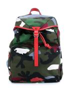 Valentino Leather Trimmed Camouflage Backpack