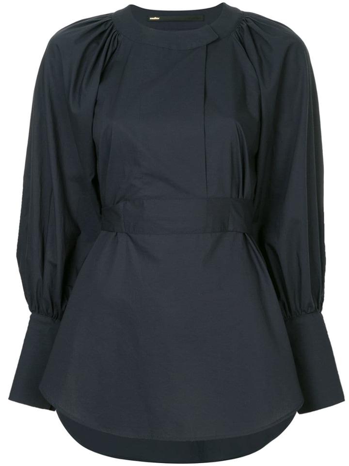 Muller Of Yoshiokubo Tie Waist Flared Shirt - Blue
