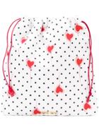 Miu Miu Heart Print Pouch - White
