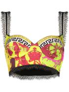 Versace Mixed-print Bralet Top - Multicolour