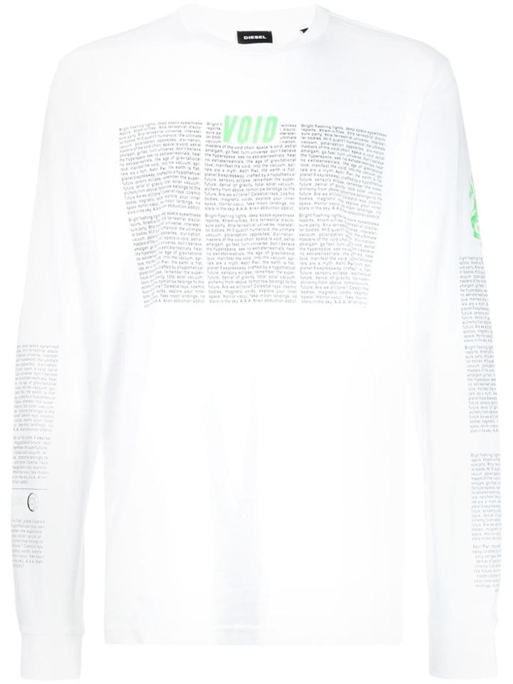 Diesel Printed Long-sleeve T-shirt - White