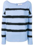 Dorothee Schumacher Striped Slouchy Sweater - Blue