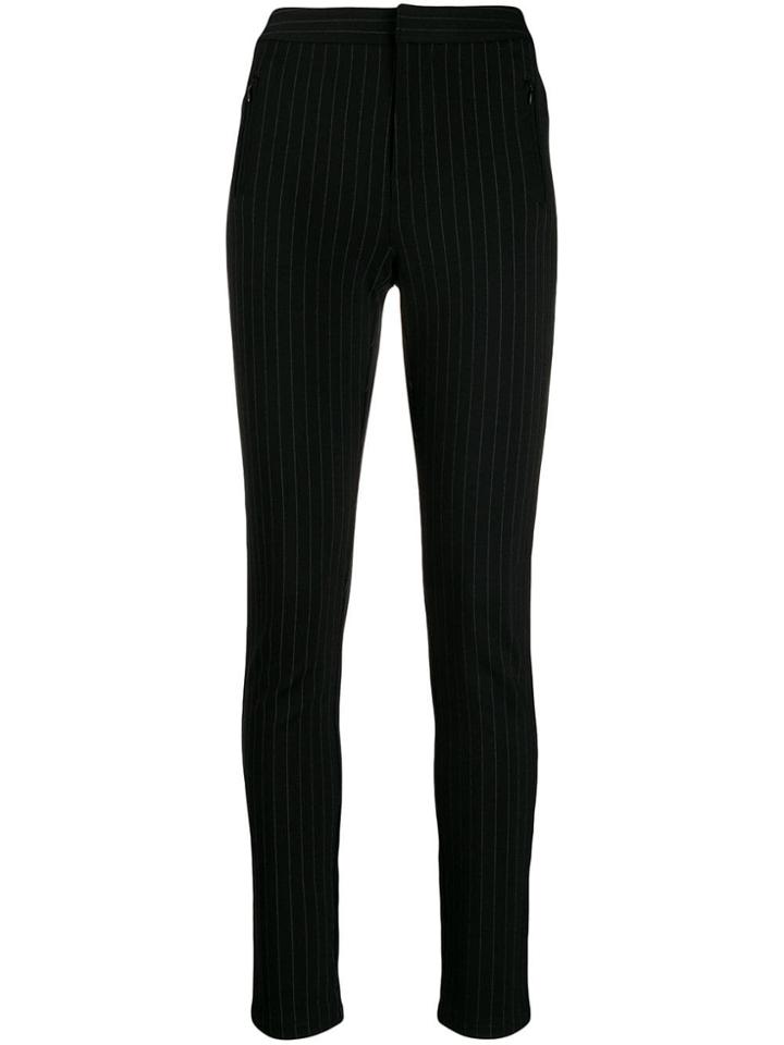 Steffen Schraut Pinstripe Skinny Trousers - Black