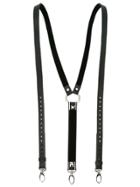 À La Garçonne Leather Braces - Black