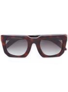Kuboraum Square Frame Sunglasses - Brown