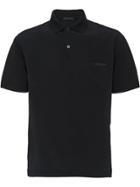 Prada Stretch Cotton Polo Shirt - Black