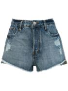 Le Lis Blanc Shorts Bouyfriend Faixa Lateral Blaine - Blue