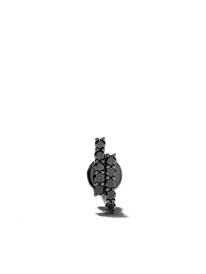 Alinka 18kt White Gold Mala Diamond Stud Earring - Black